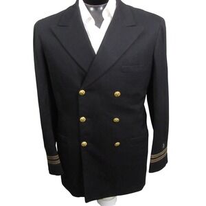 Vintage US Navy Uniform Jacket 40R Naval Clothing Depot Brooklyn Officer Coat